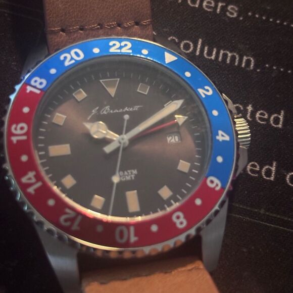 J. Brackett Greenwich Men’s Watch Stainless Steel | Swiss Ronda Quartz | GMT - Picture 3 of 8